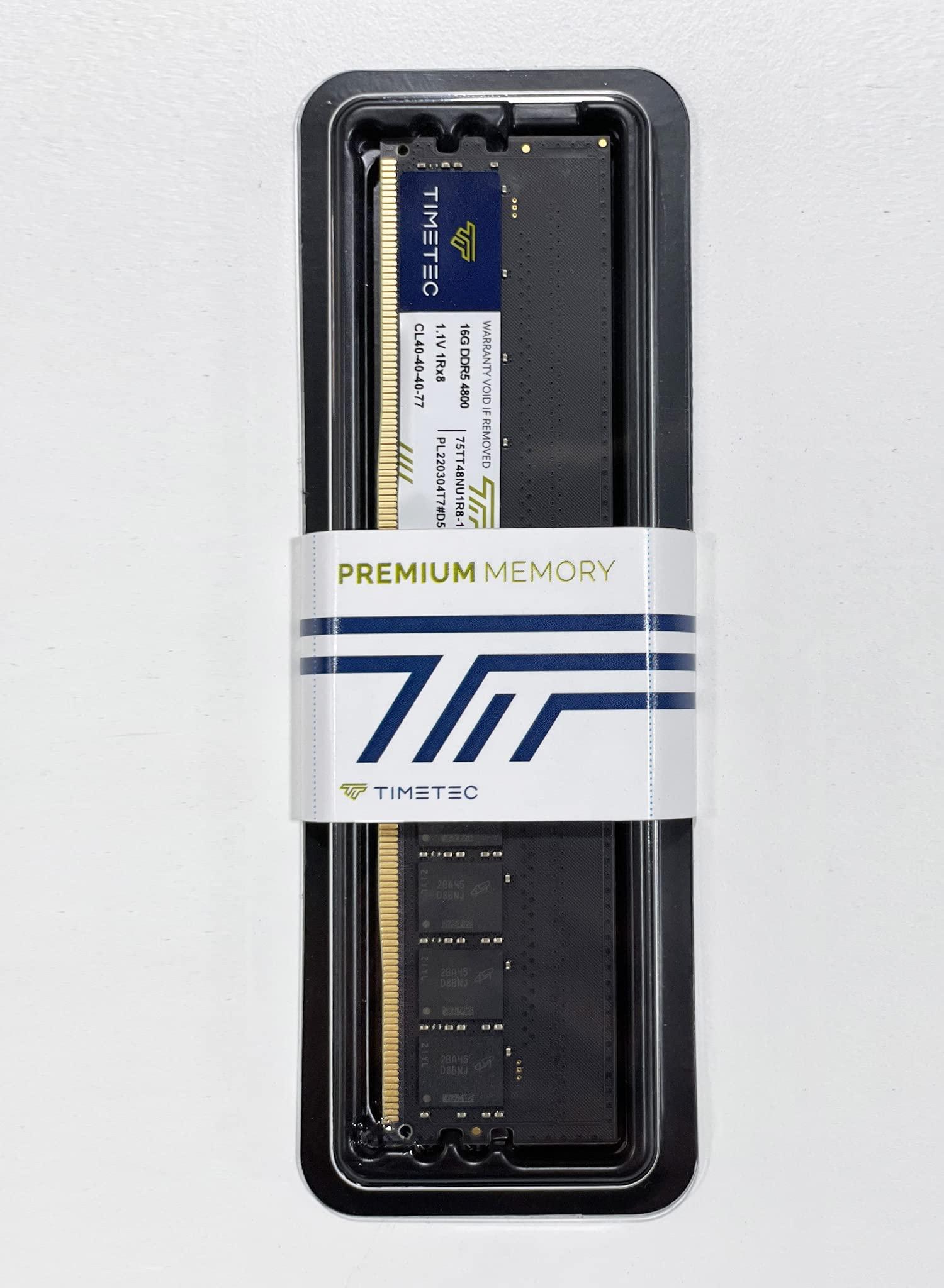 Timetec Timetec DDR5 Unbuffered Non-ECC 1.1V 288 Pin UDIMM Desktop Memory RAM Module Upgrade (4800MHz, 16GB)