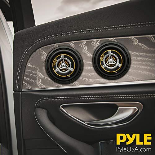 Pyle Pyle Car Two Way Speaker System - Pro 3.5 Inch 120 Watt 4 Ohm Mid Tweeter Component Audio Sound Speakers For Car Stereo w/ 20 Oz Magnet Structure, 1.65” Mount Depth Fits Standard OEM - Pyle PLG3.2