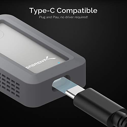 SABRENT SABRENT Rocket Nano Rugged 512GB USB 3.2 10Gb/s External Aluminum Waterproof [IP67] SSD with Bumper Guard in Grey (SB-512-NAWP)