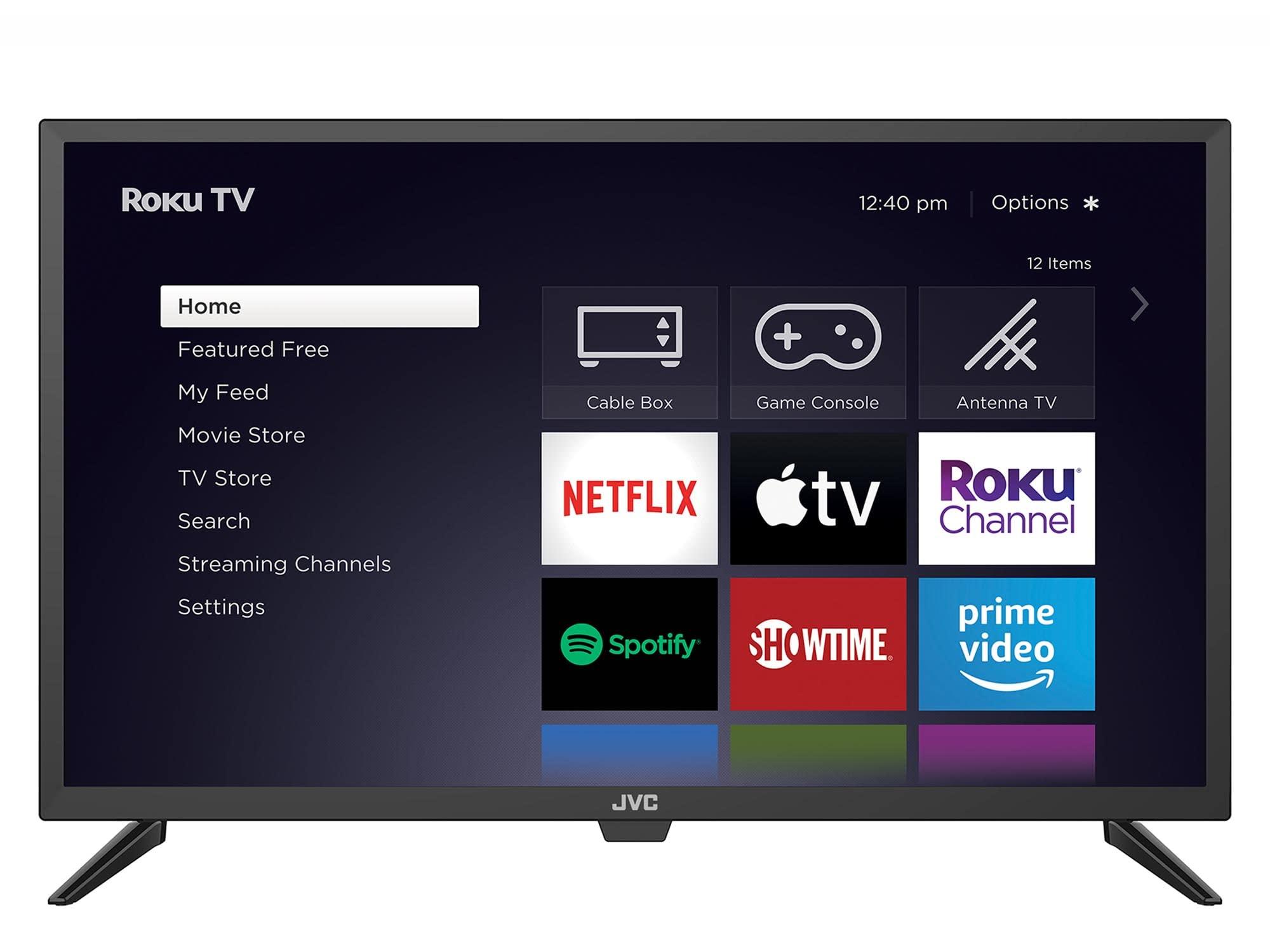 JVC JVC 32-Inch 720p HD LED Roku Smart TV with Voice Control App, Airplay, Screen Casting, & 300+ Free Streaming Channels (LT32MAW2)