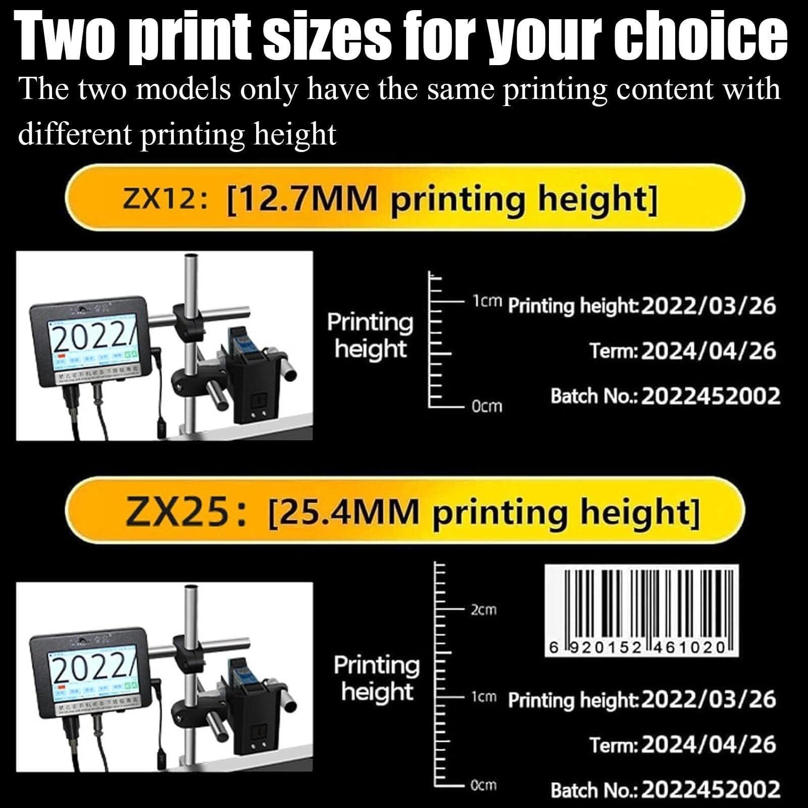 YQDDM YQDDM Automatic Online Inkjet Printer,Online Smart Inkjet Printer Touch Screen High-Resolution Date Coder Barcodes Lot Codes Continuous Coding and Marking Machine(12.7mm)