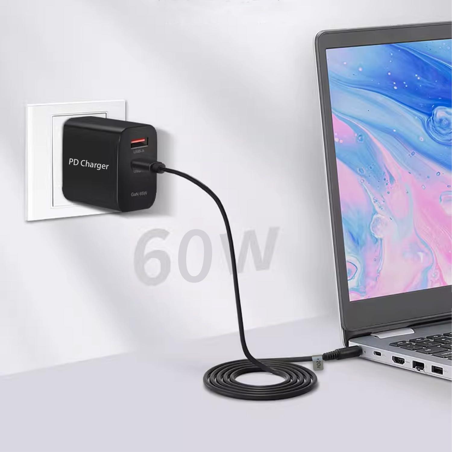 ISLOPU ISLOPU for Starlink Mini USB C to DC 5.5mm x 2.1mm Power Cord, USB C Input to DC 20V Output Power Charging Cable, Work with 60W+ PD Charger and PD Power Bank. for Starlink Mini and Laptop(20V)