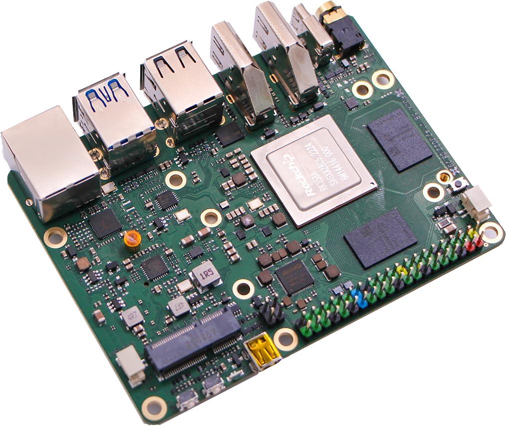 Radxa Official Rock 5 Model B 5B 8GB Single Board Computer Rockchip RK3588, 8Kp60, On/Off Button, eMMC Socket, 40-pin GPIO, Debian/Ubuntu