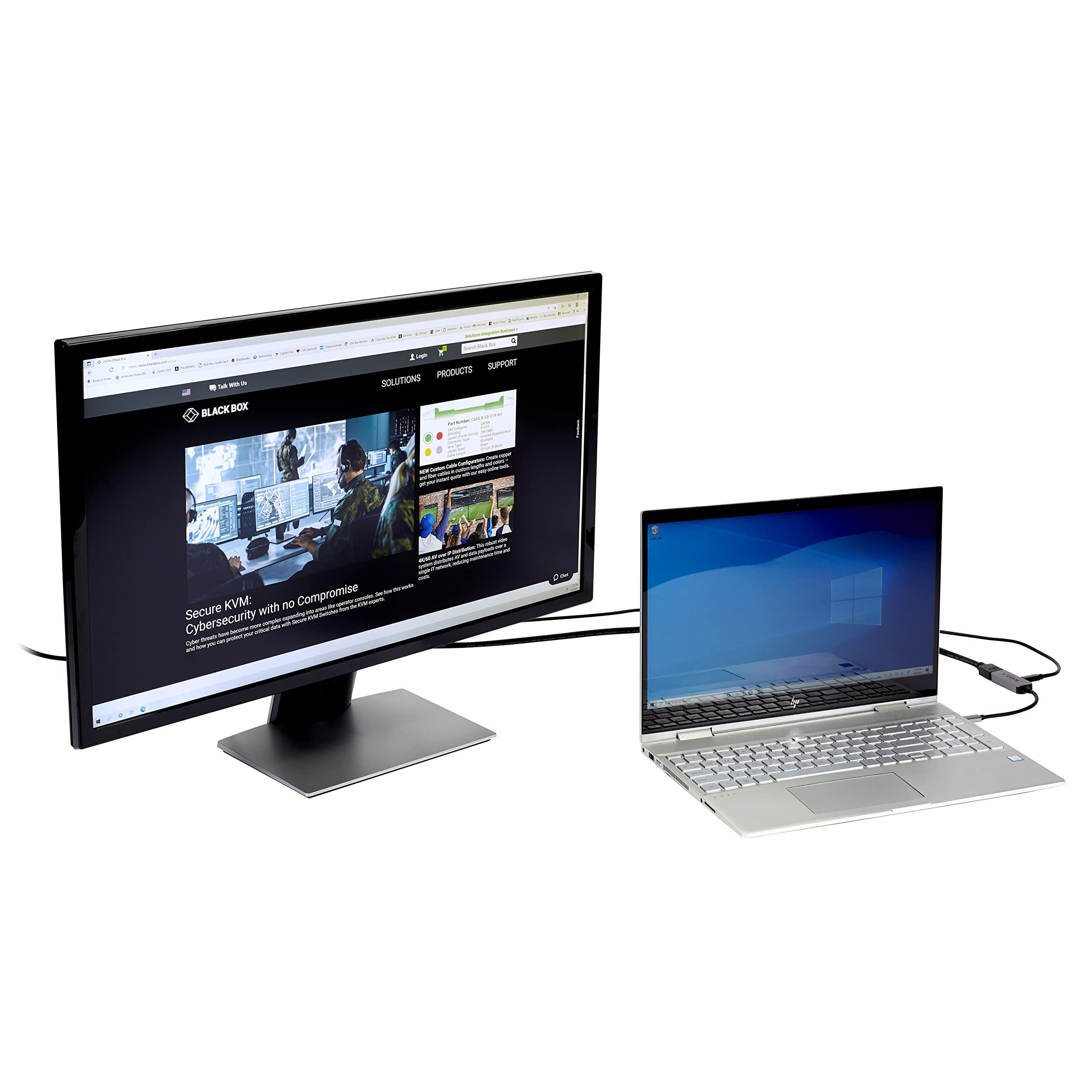 Black Box Black Box USB-C to HDMI 2.0 Adapter with 100W Power Delivery, 4K60, PD 3.0