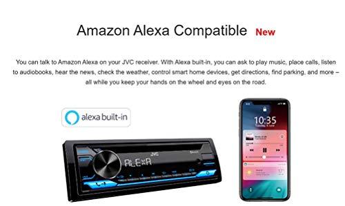 JVC JVC KD-T710BT - CD Car Stereo, Single Din, Bluetooth Audio and Hands Free Calling w External Microphone, CD, MP3, USB, AUX Input AM/FM Radio, High Power Amp, Amazon Alexa Voice Control