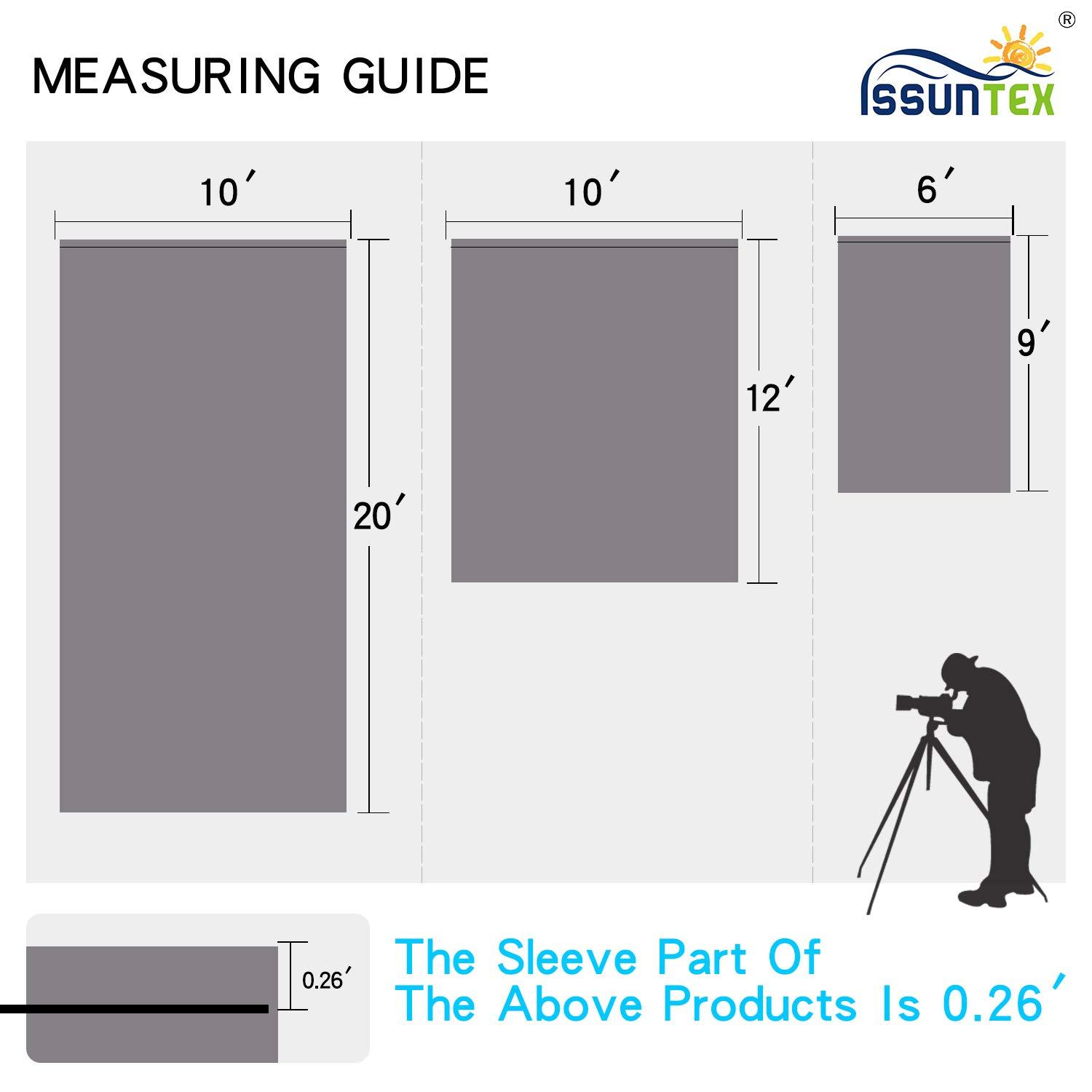 ISSUNTEX ISSUNTEX 10X12 ft Background Muslin Backdrop, Photo Studio, Collapsible High Density Screen for Video Photography and Television-Gray