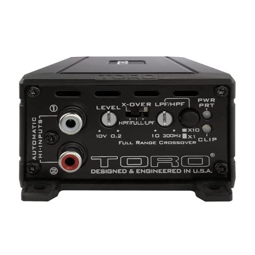 TORO TECH TORO TECH – MRx2, 110w x 2 RMS @ 4 Ohm – 150w x 2 RMS @ 2 Ohm Micro Sized Multi Channel Car Amplifier, Sound Quality Class D Design, Built-in Auto Sensing Turn-On, Full Range or Subwoofer Speaker