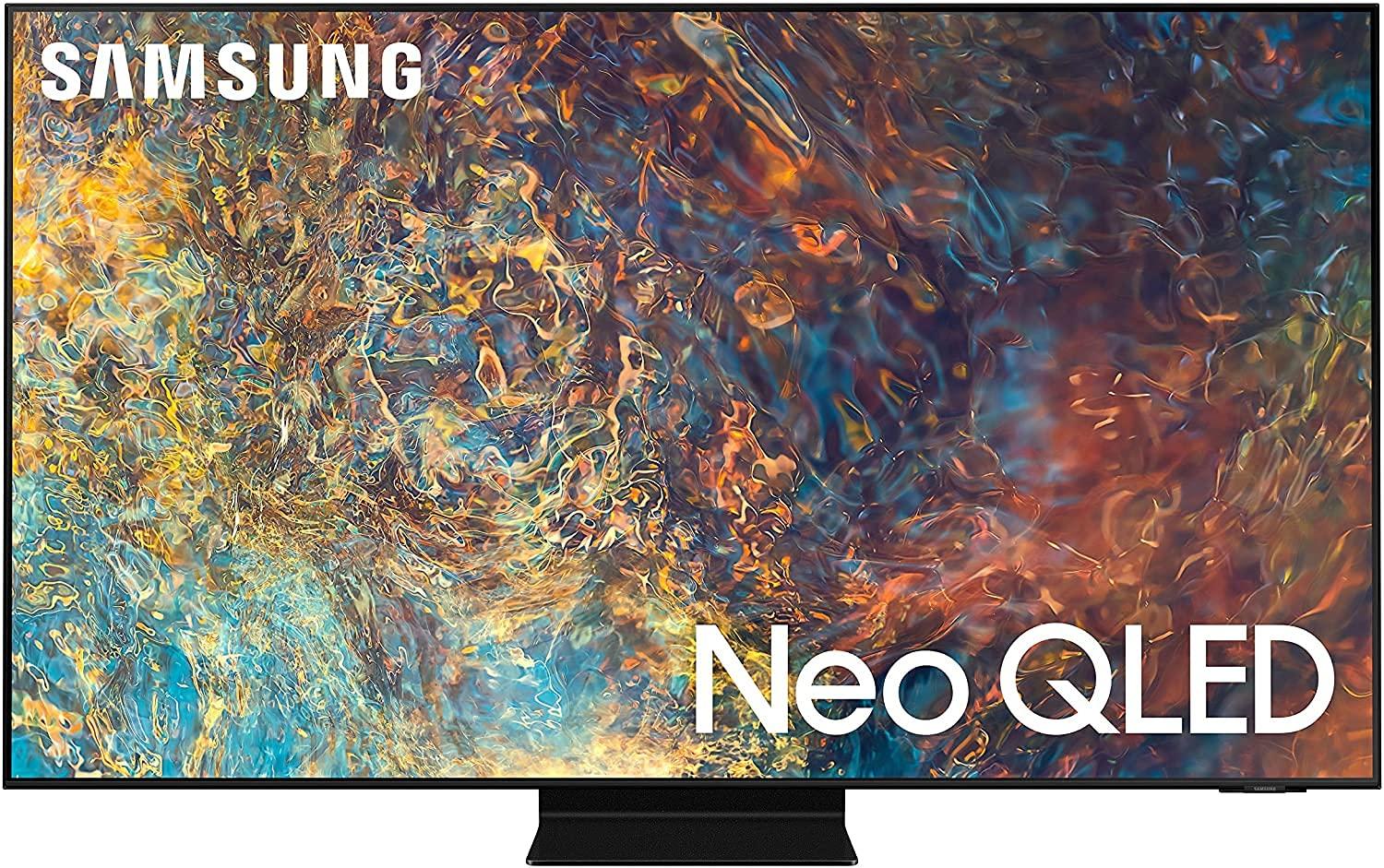 SAMSUNG SAMSUNG 43-Inch Class Neo QLED 4K UHD QN90A Series Mini LED Quantum HDR 24x, Object Tracking Sound+, Ultra Viewing Angle, Smart TV with Alexa Built-In (QN43QN90AAFXZA, 2021 Model), Titan Black