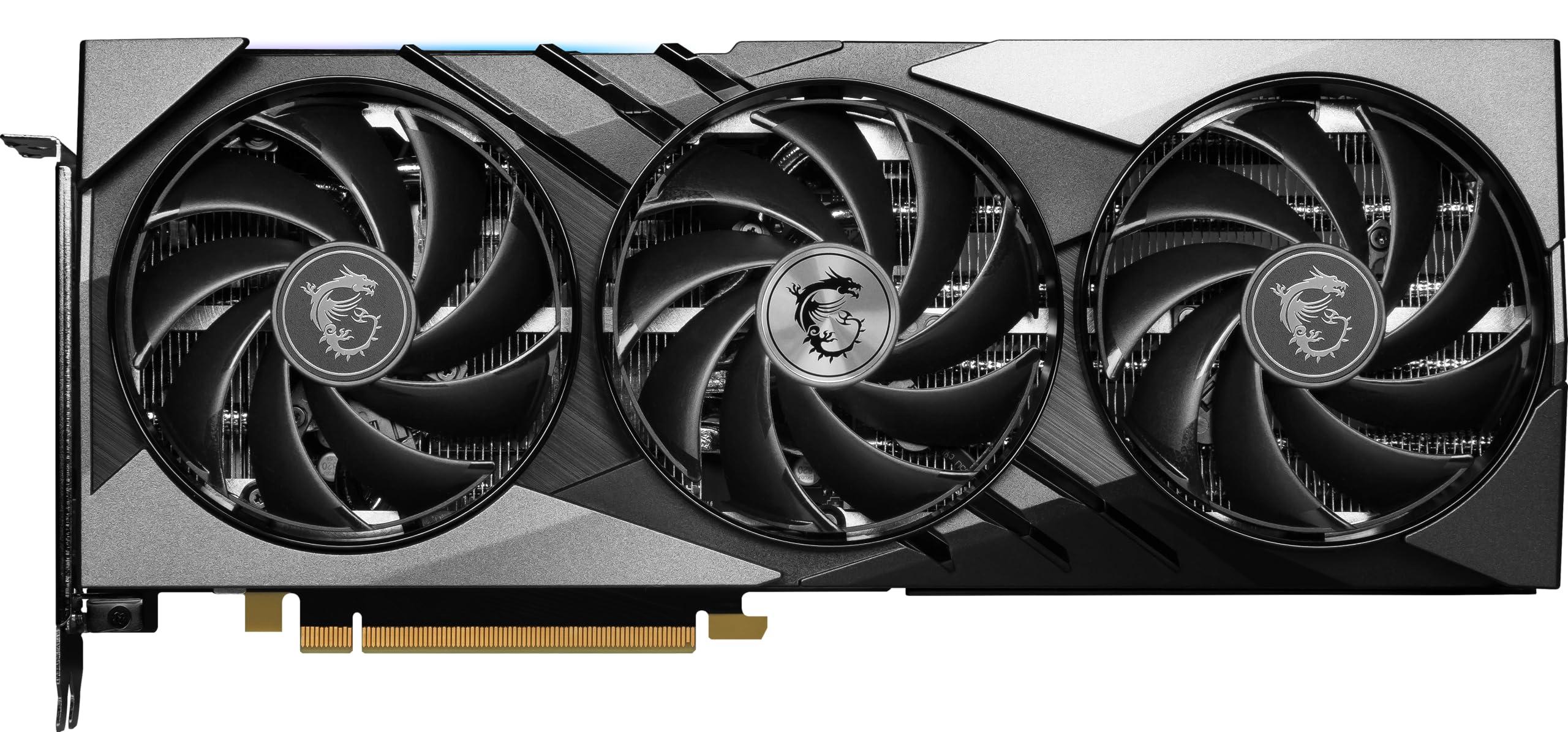 MSI MSI GeForce RTX 4070 Ti GAMING X SLIM 12G Graphics Card - RTX 4070 Ti GPU, 12GB GDDR6X (21Gbps/192-bit), PCIe 4.0-TRI FROZR 3 (3 x TORX Fan 5.0), Gaming & Silent Mode, RGB - HDMI 2.1, DisplayPort 1.4a