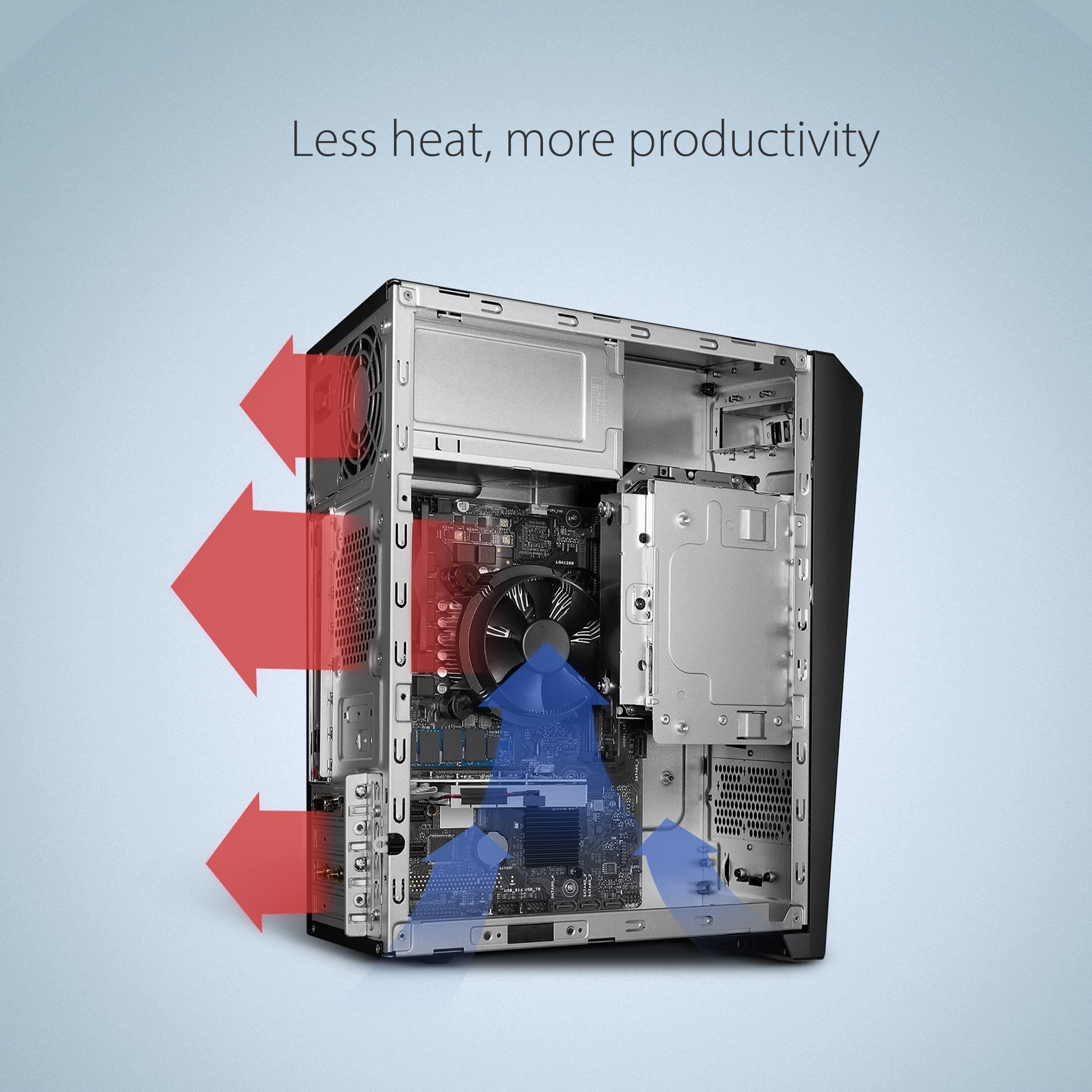 ASUS ASUS S500MC Small Form Factor Desktop PC, Intel Core i7-11700, 16GB DDR4 RAM, 512GB PCIe SSD, TPM 2.0, Windows 11 Home, Black, with an Optical Drive, S500MC-DH704