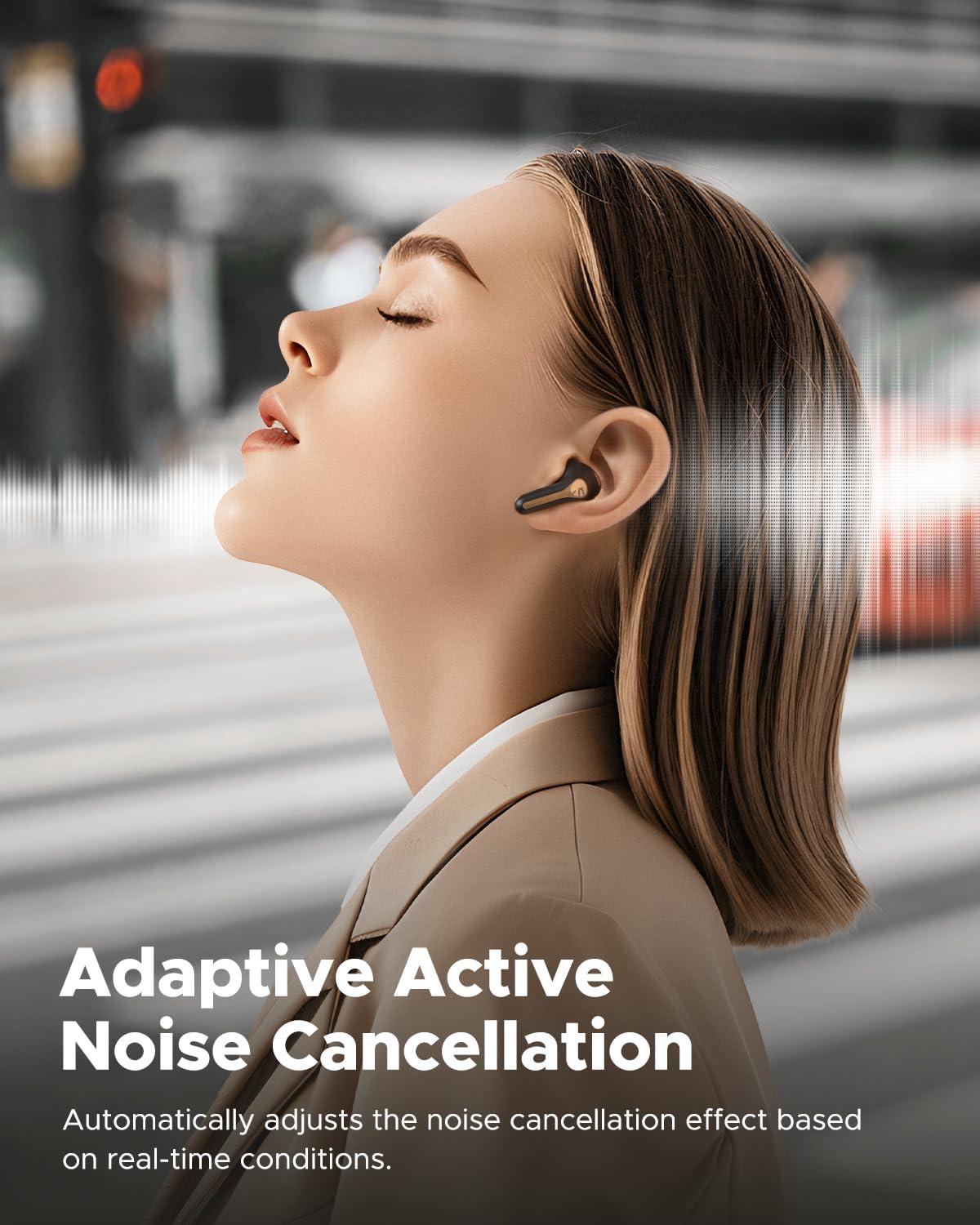 SoundPEATS SoundPEATS Capsule3 Pro+ Wireless Earbuds, Adaptive Noise Cancelling Bluetooth Headphones Hi Res HiFi Stereo Sound with xMEMS Speaker, True Wireless ANC Earphones & LDAC, 6 Mic 43H Playtime