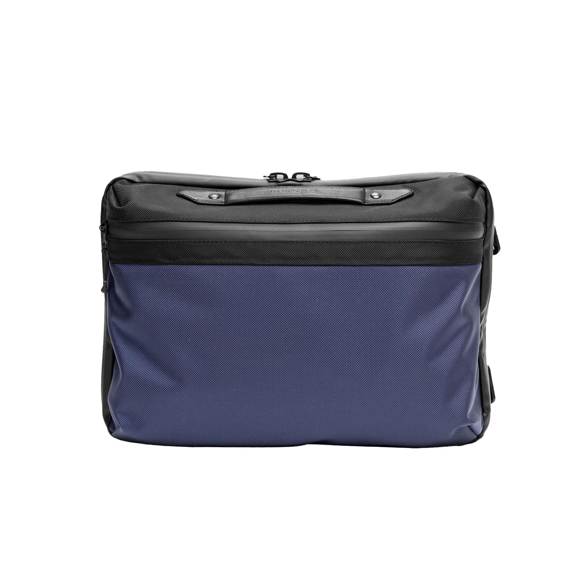 The Frenchie Co. The Frenchie Co. Speed Briefcase | Ultra Navy |Work & Travel Computer Briefcase with Collapsible Laptop Stand | Carry it like a backpack or brief | 15.6in computer |Ballistic Nylon & Italian Leather