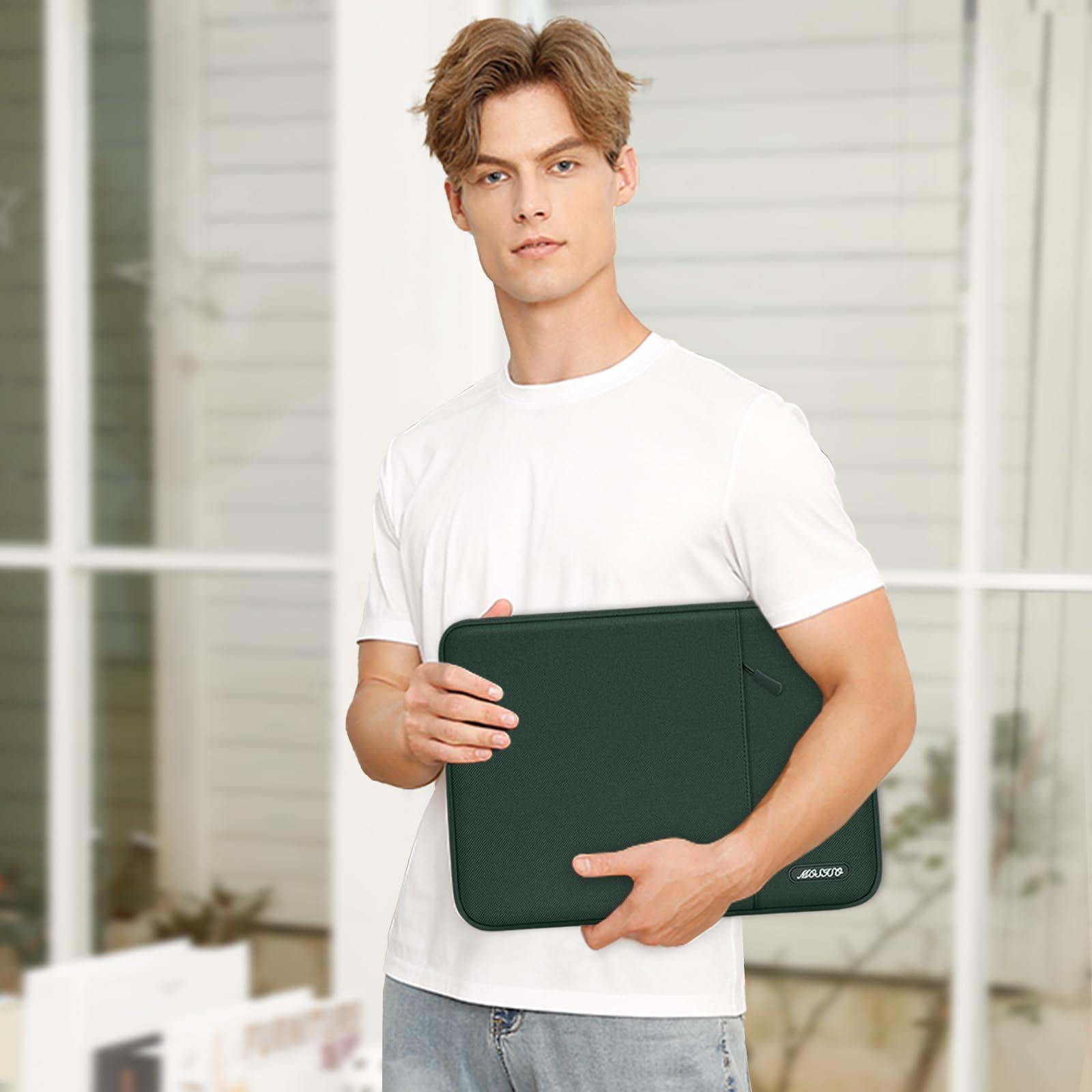 MOSISO MOSISO Laptop Case 13 inch, 13 inch Laptop Sleeve Compatible with MacBook Air M4 M3 M2 M1 2025-2018 / Pro M2 M1 2025-2016, Polyester Vertical Computer Sleeve Bag with Pocket, Midnight Green