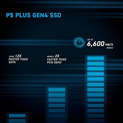 Crucial Crucial P5 Plus 2TB PCIe Gen4 3D NAND NVMe M.2 Gaming SSD, up to 6600MB/s - CT2000P5PSSD8, Solid State Drive