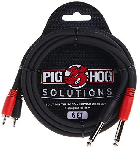 Pig Hog Pig Hog PD-R1406 Dual RCA (Male) to Dual 1/4" Mono (Male) Cable, 6 Feet