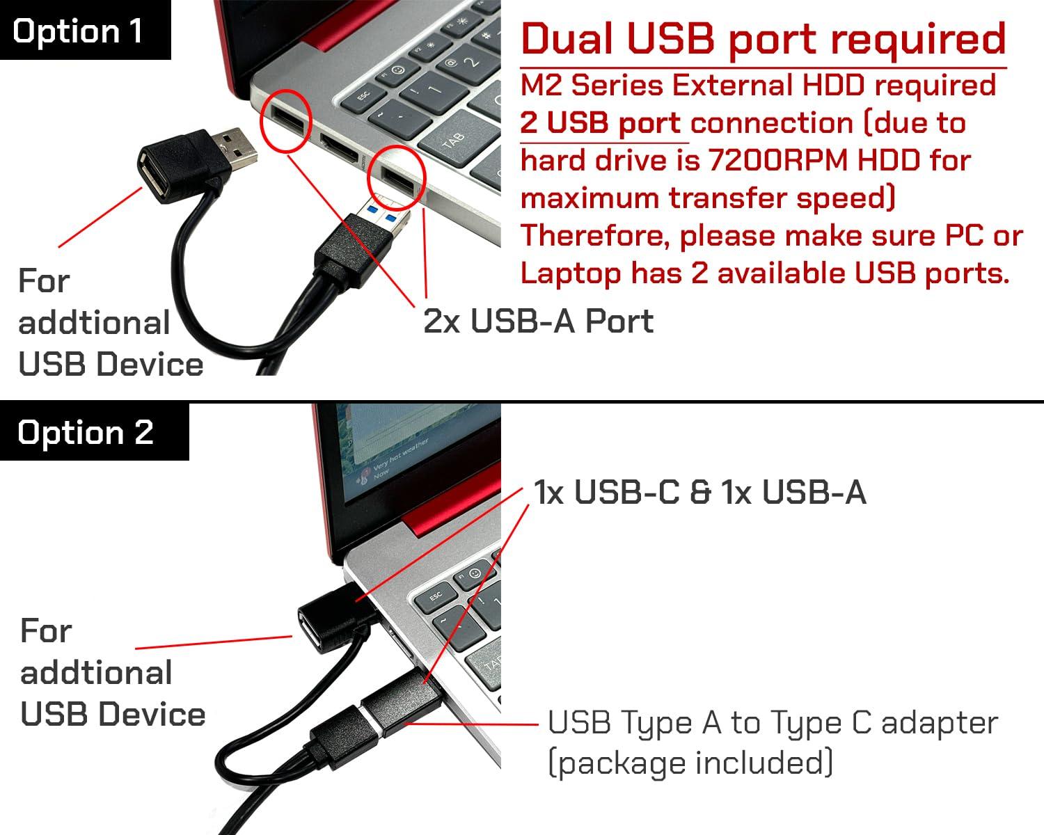 Avolusion Avolusion M2 1TB USB 3.0 Portable External Gaming Hard Drive (for PS4 / PS5 Game Console or Windows Laptop/PC)
