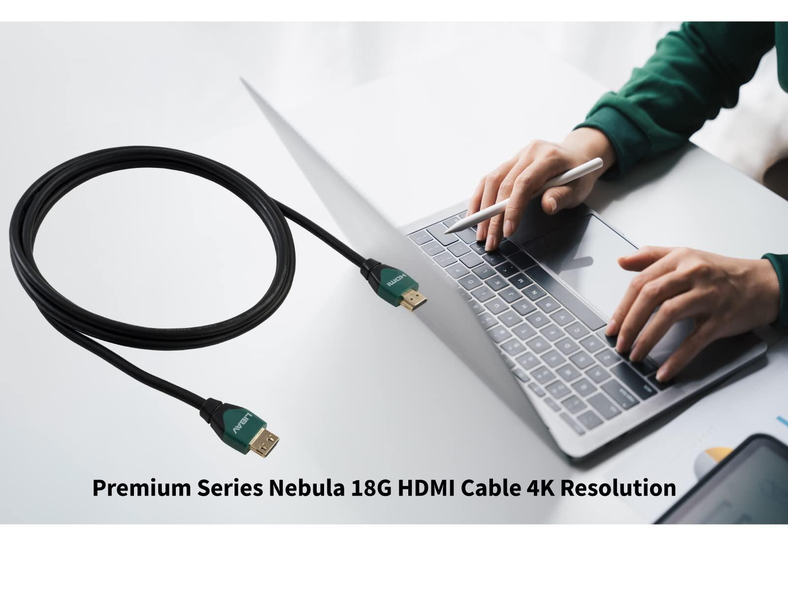 Liberty AV Solutions Liberty's Premium Series Nebula with Ethernet 18G HDMI Cable 4K Resolutions, 8.0 Meters (26 feet) Length. Laptop, PC, Gaming, Projector, Monitor