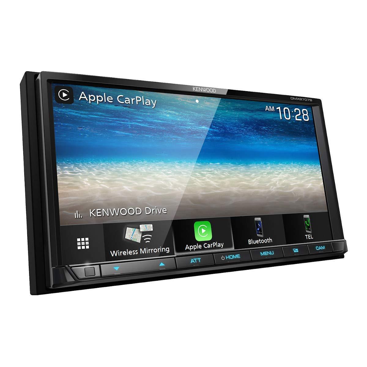 Kenwood Kenwood DMX9707S 6.95\" Resistive Touchscreen Digital multimedia receiver with Bluetooth (does not play CDs) | With Apple CarPlay and Android Auto (Renewed)
