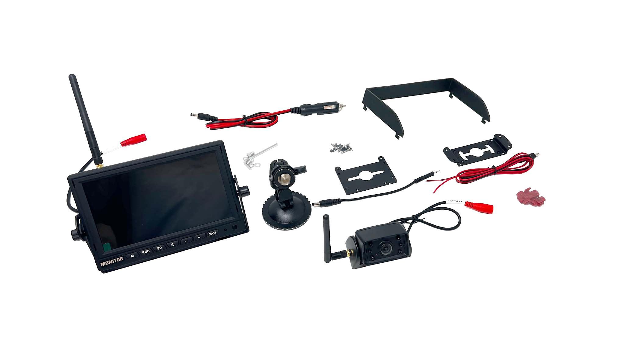 Brandmotion Brandmotion Wireless Observation IR Camera System with 7 HD Monitor | ADHS-7810v2 Edge to Edge Image Mirror with Universal Compatibility