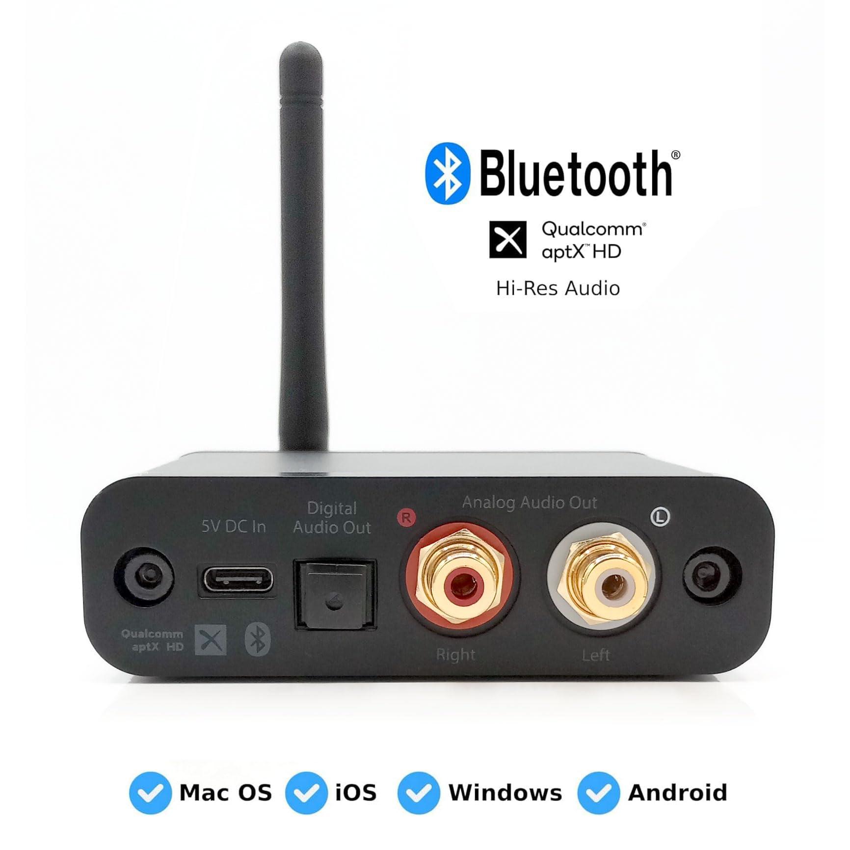 Audioengine Audioengine B1 Bluetooth Receiver for Older Classic Stereo Speakers and Sound Systems - 5.3 Long Range HiFi Wireless Up to 32 Bit Audio Music Streamer