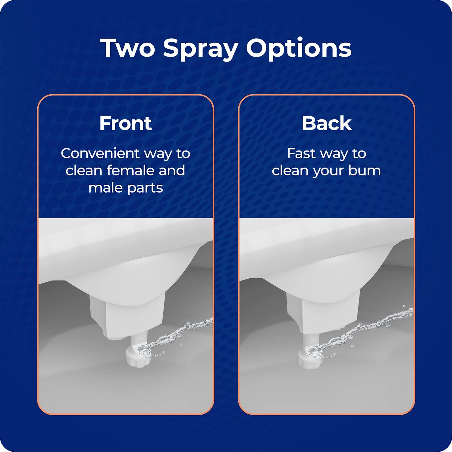 Squatty Potty Squatty Potty Refresh-it Dual Stream Fresh Water Bidet Toilet Seat Attachment Non Electric