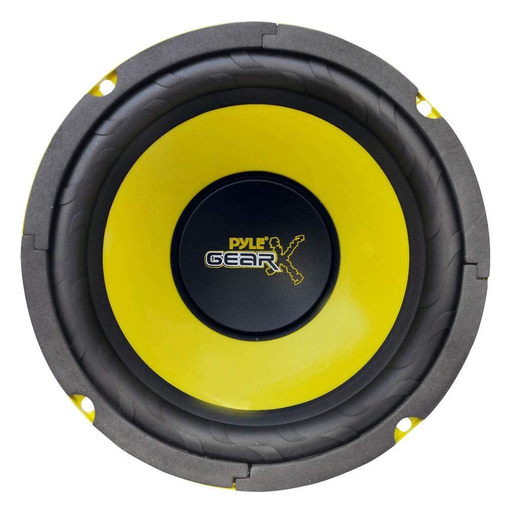 Pyle PYLE PLG6C 6.5" 400W 2 Way Car Audio Component Speakers Set Power System and PLG64 6.5" 300W Car Mid Bass/Midrange Subwoofer Sub Power Speaker(2 pack)