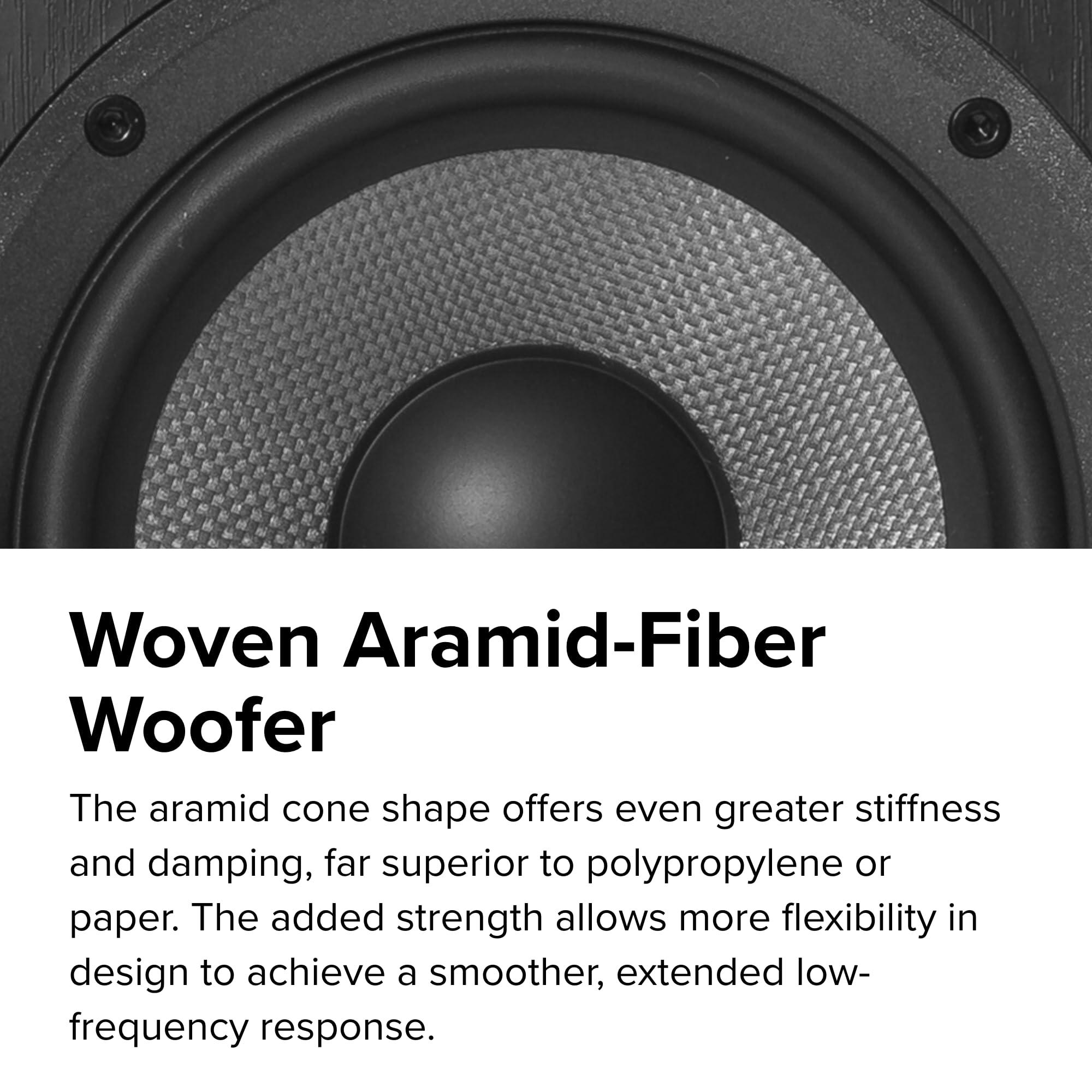 ELAC ELAC Debut 2.0 C6.2 Center Channel Speaker, Black - 1 Cloth Dome Tweeter & Dual 6.5 Aramid Fiber Woofers - 2-Way Bass Reflex - Up to 35,000 Hz Response