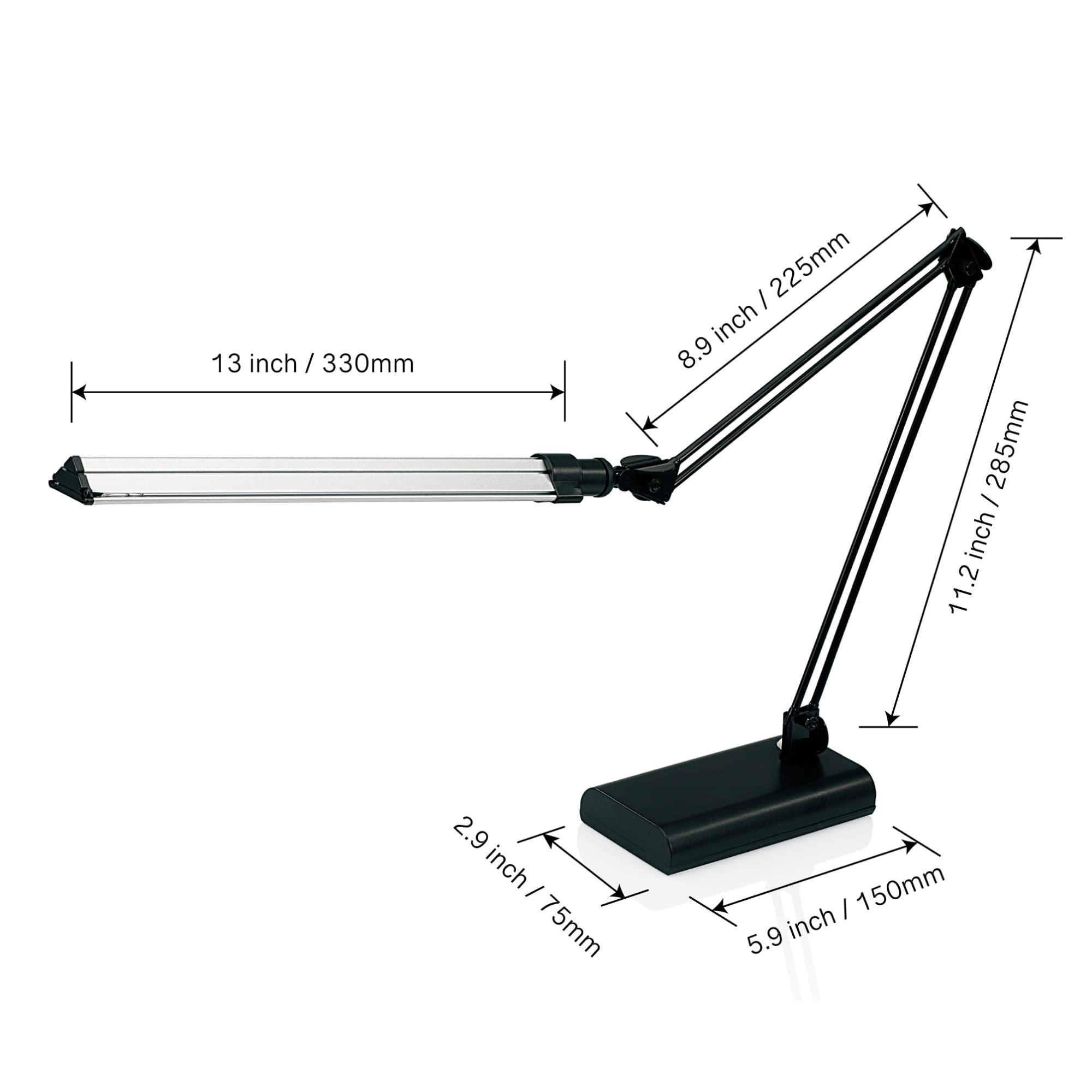Realspace Realspace Architect Desk Lamp, Adjustable, 21-1/2\"H, Black/Silver