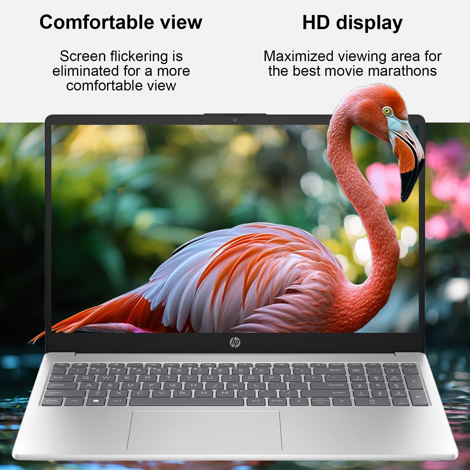 HP HP 15.6" HD Laptop, 13th Gen Intel Core i5-1334U Business Laptop, 8GB RAM, 512GB SSD, Iris Xe Graphics, Anti-Glare, Bluetooth, WiFi 6, HDMI, Silver, Windows 11 Home with Designed Mouse