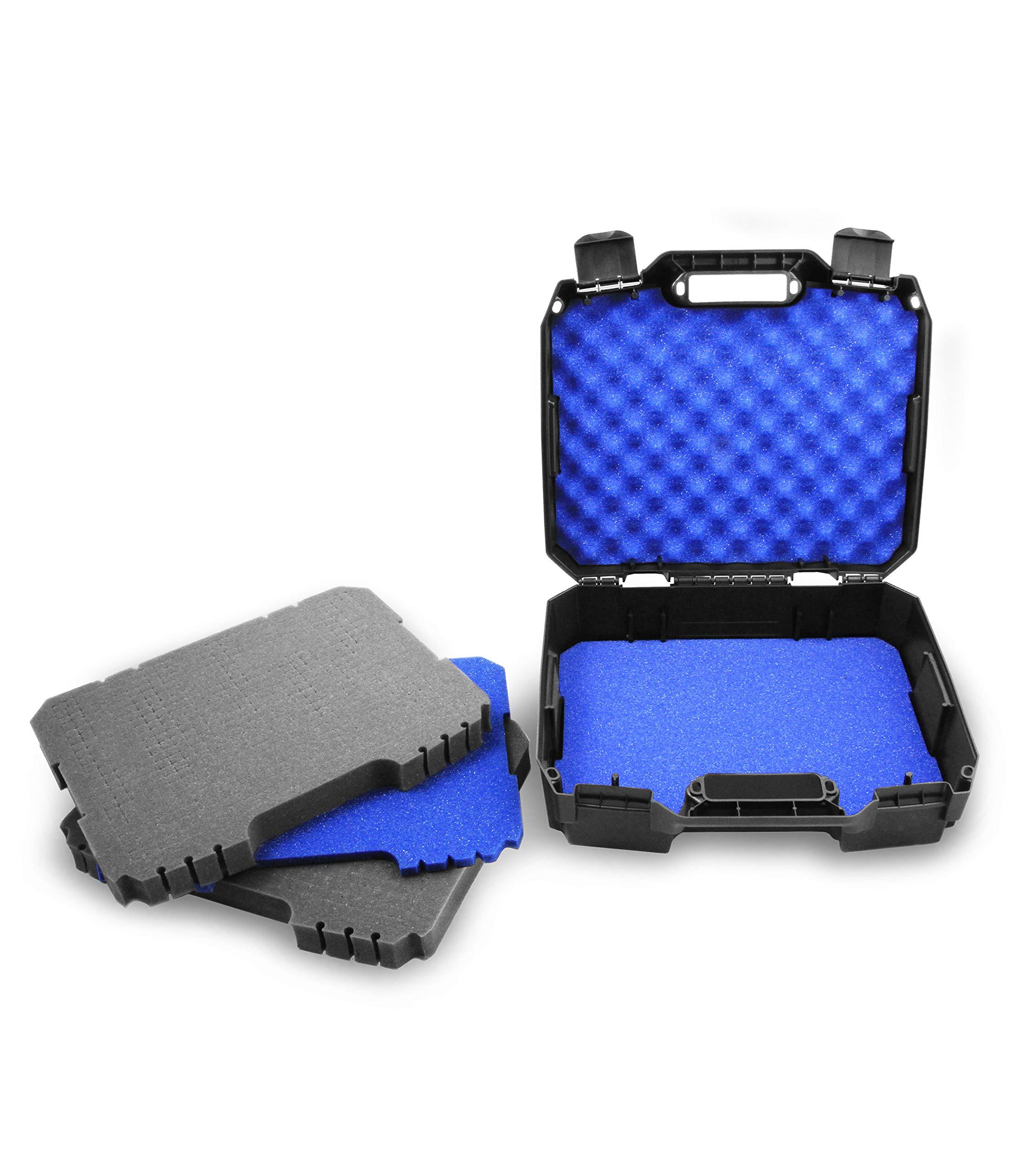 CASEMATIX CASEMATIX Customizable 2 Way Radio Case Fits Walkie Talkies and CB Radios Compatible with Arcshell, Baofeng, Midland, Motorola Talkabout, Retevis and Uniden and More