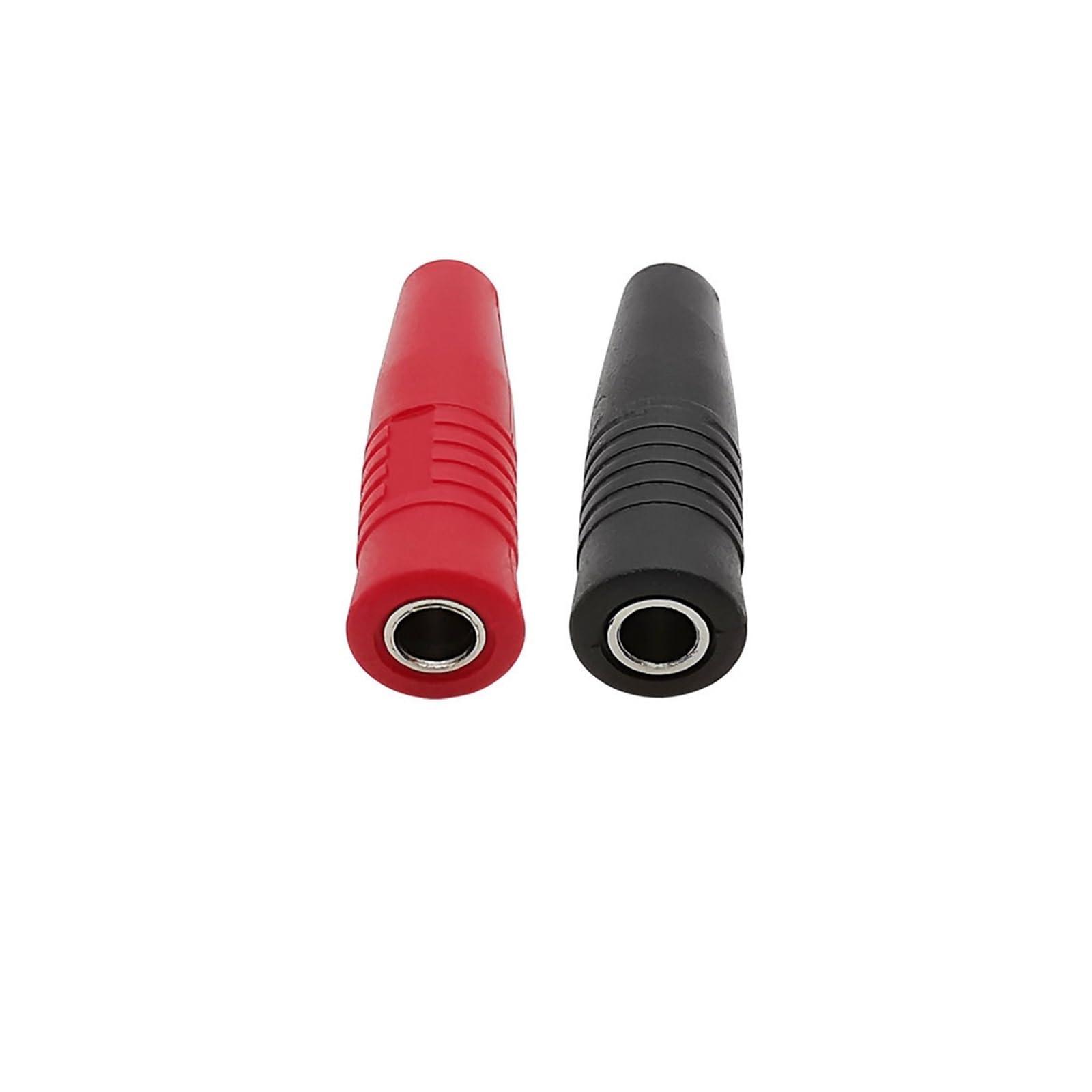 Mixeri 4mm Banana Socket Female Jack Solder Connector Fit Compatible 4mm Banana pl;/UG Connectors Red Black(Black,5Pcs)