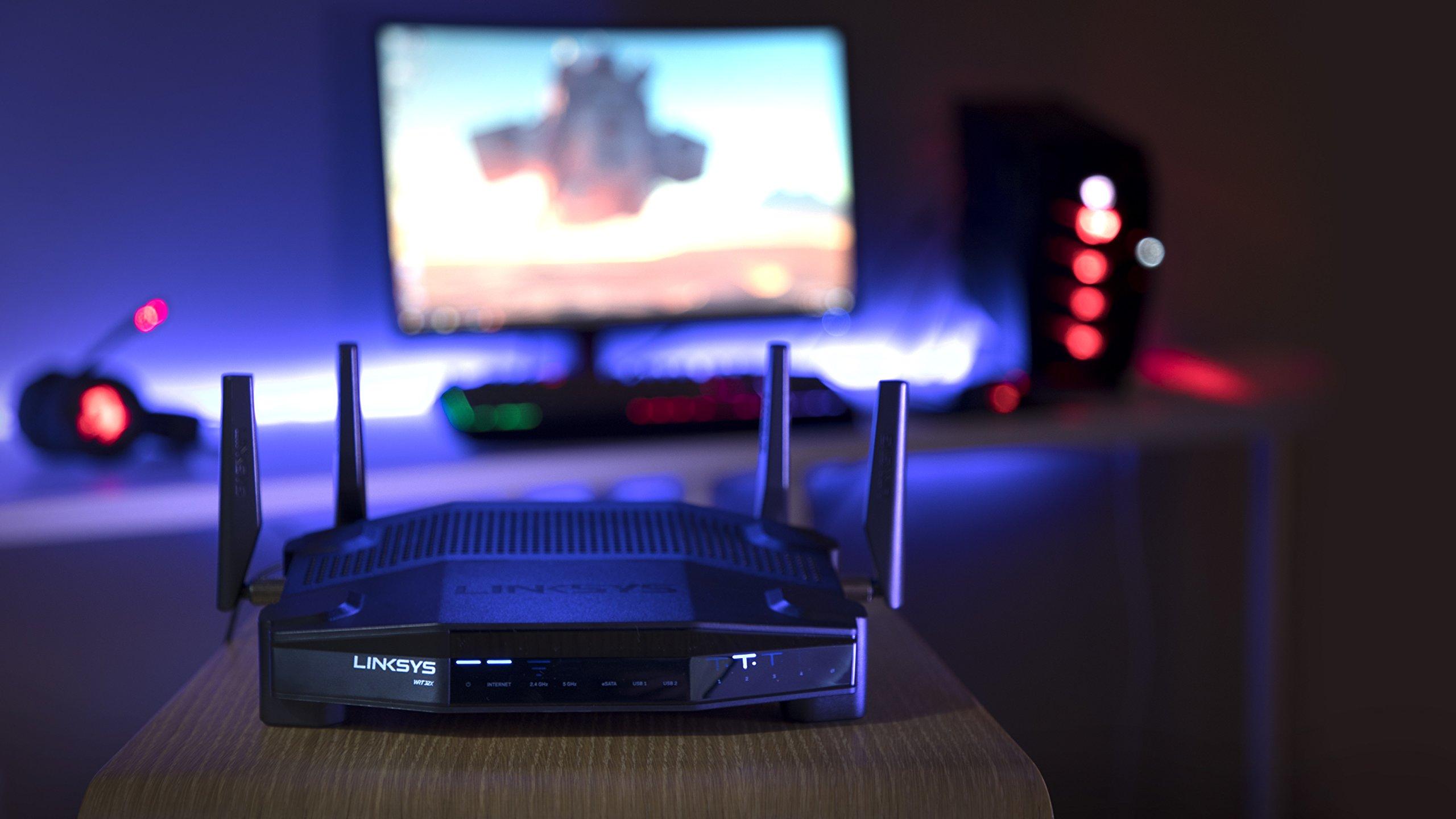 Linksys Linksys WRT Gaming WiFi Router Optimized for Xbox, Killer Prioritization Engine to Reduce Peak Ping and Latency, Dual Band, 4 Gigabit Ports, AC3200 WRT32X (Renewed)