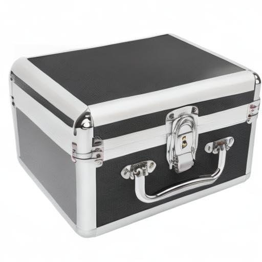 Heayzoki 2.5 Inch Hard Drive Storage Box, Hard Drive Storage Box Case with Security Lock, 20 Bays Waterproof External Hard Disk Carrying Case Convenient Handle