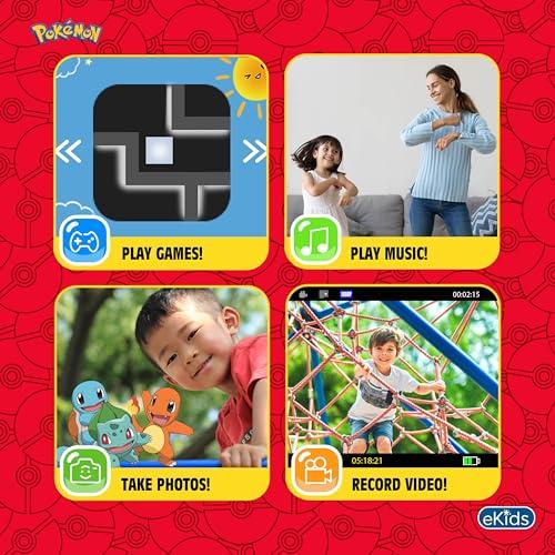 eKids ekids Pokemon Kids Camera with SD Card, Digital Camera for Kids with Video Recording, Built-in Digital Stickers for Fans of Pokemon Gifts