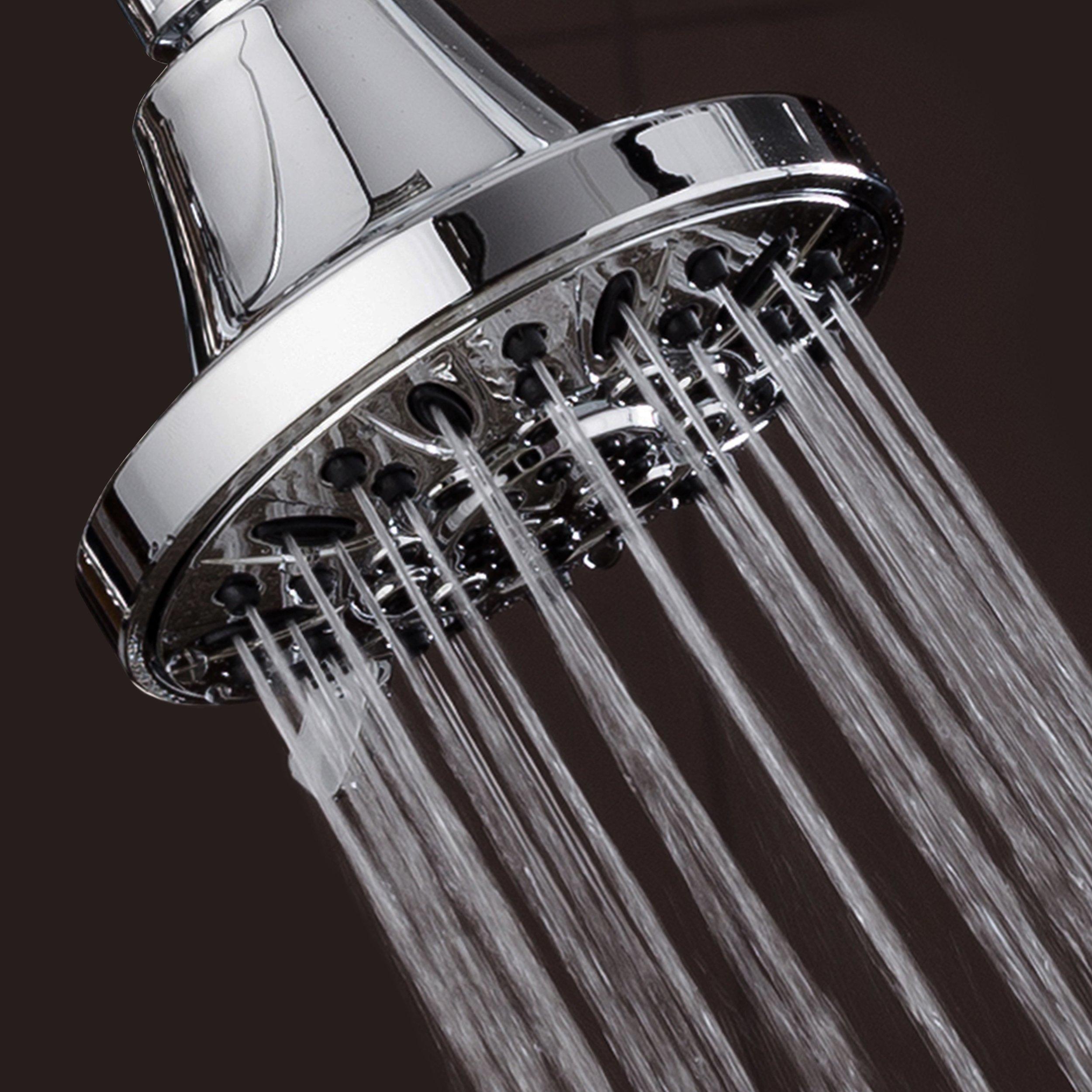 AquaDance AquaDance Premium High Pressure 6-setting 4-Inch Shower Head for the Ultimate Shower Spa Experience! Officially Independently Tested to Meet Strict US Quality & Performance Standards!