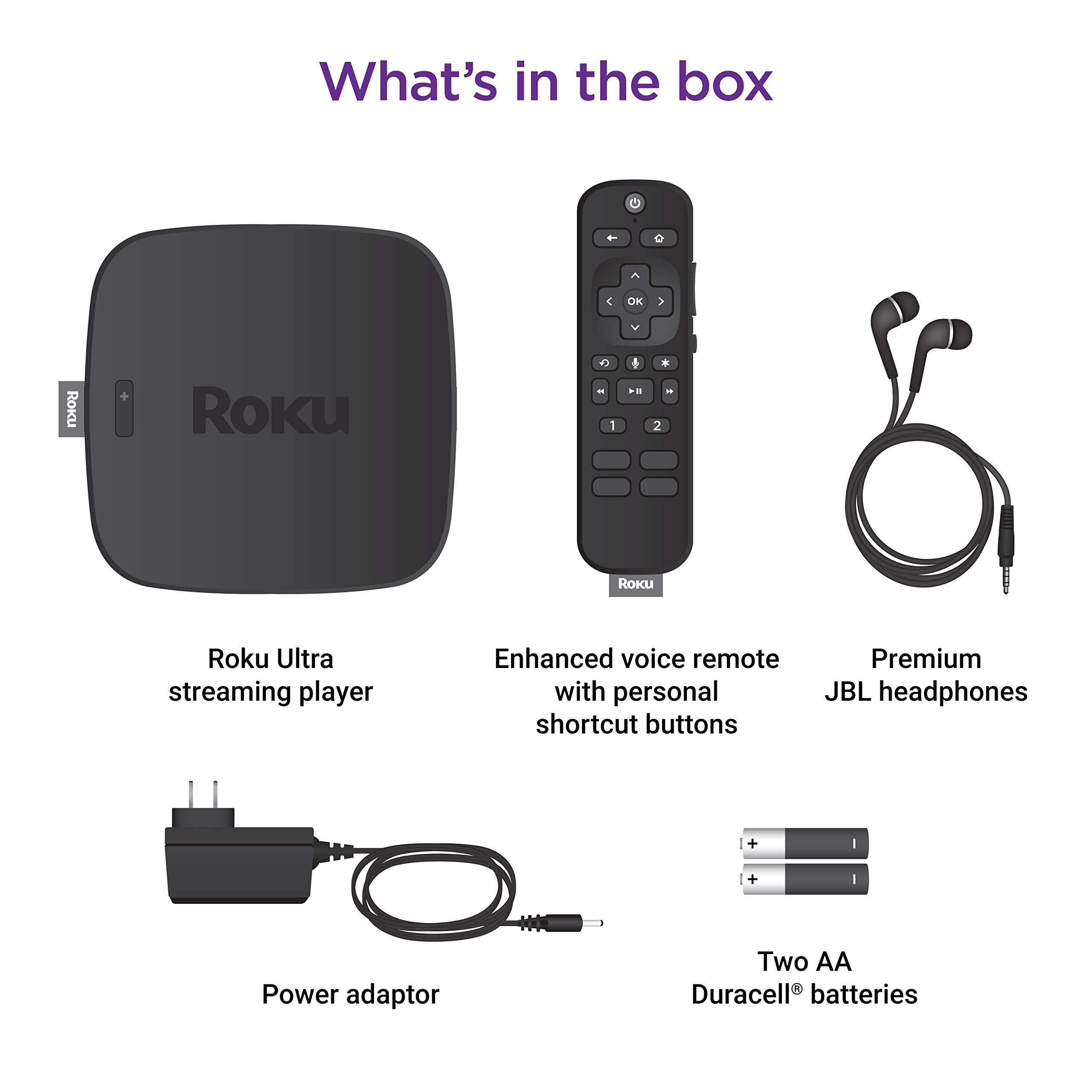 Roku Roku Ultra | Streaming Media Player 4K/HD/HDR with Premium JBL Headphones