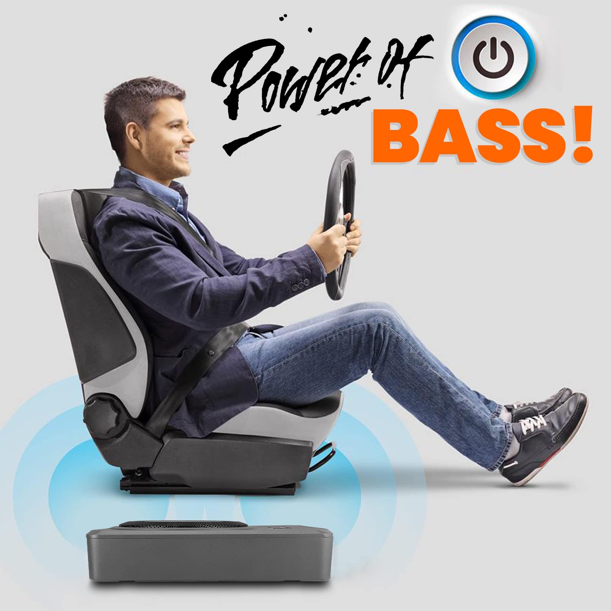 Pyle Pyle 10-Inch Low-Profile Amplified Subwoofer System- 900 W Compact Enclosed Underseat Car Audio Subwoofer w Built in Amp