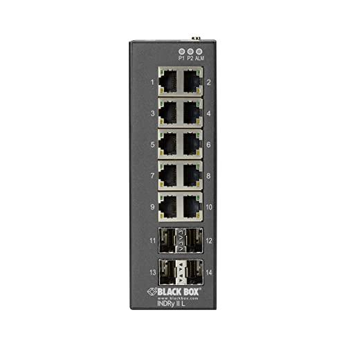 Black Box Network Services Black Box Network - LIG1014A - Industrial Managed Gigabit Ethernet Switch - (10) Rj-45, (4) Sfp