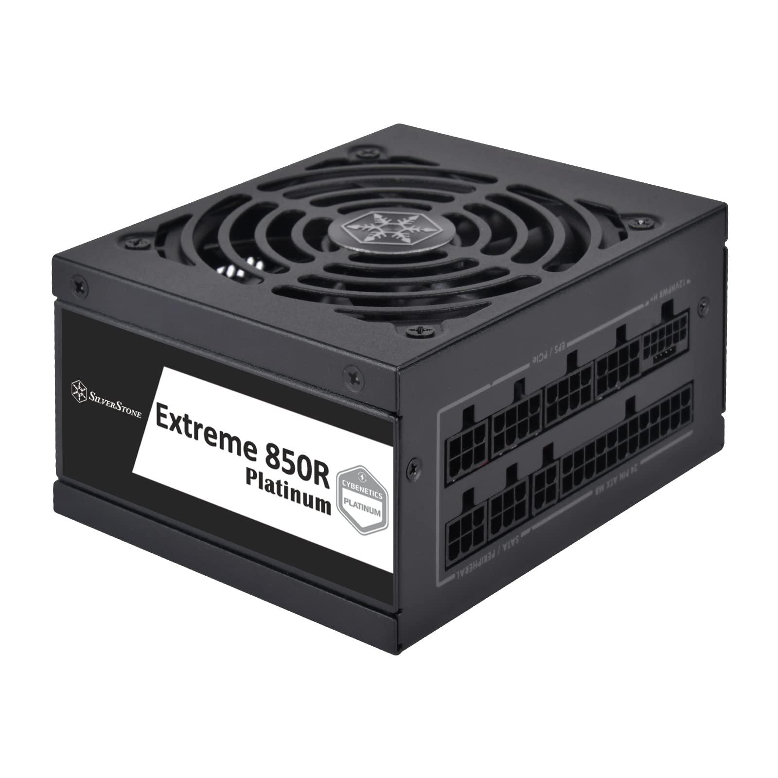 SilverStone Technology SilverStone Technology Extreme 850R Platinum Cybenetics Platinum 850W SFX12V 4.0 (ATX 3.0) & PCIe 5.0 SFX Power Supply, SST-EX850R-PM