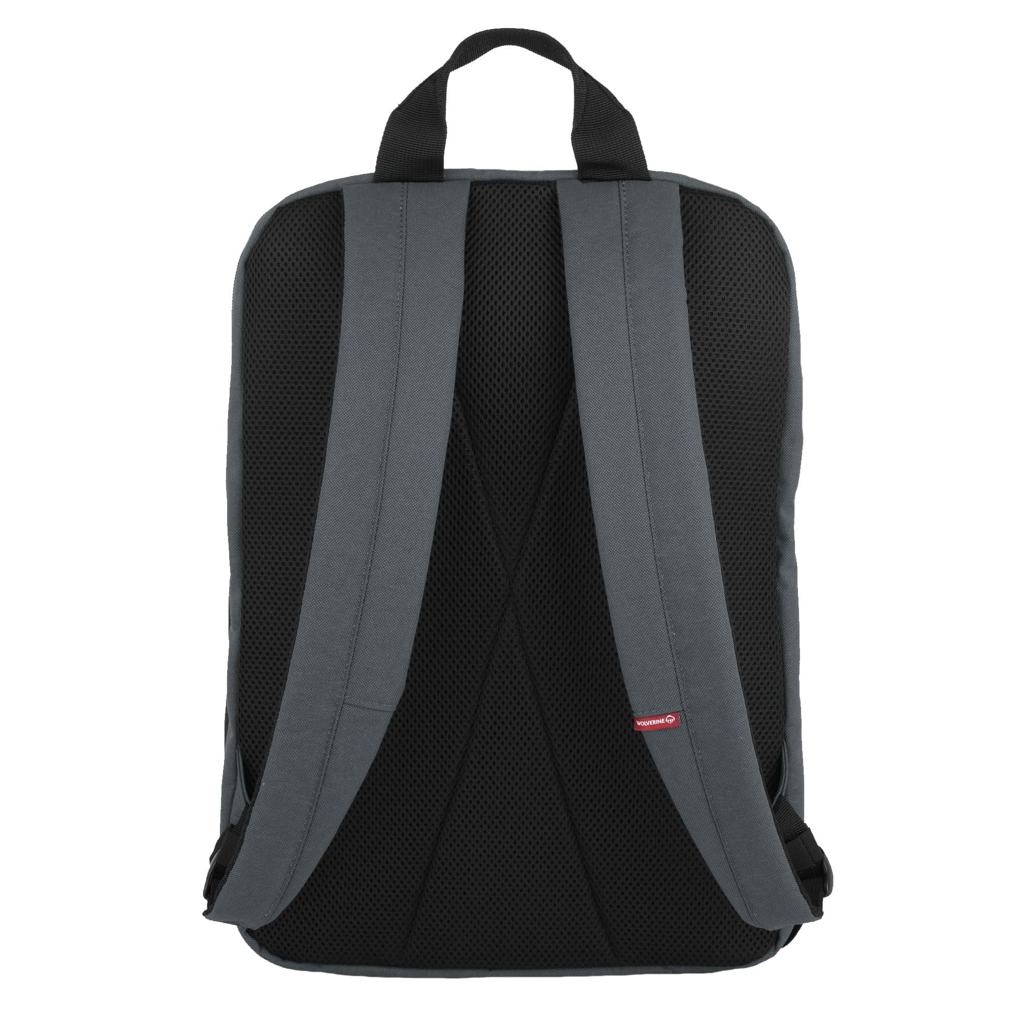 WOLVERINE WOLVERINE Lightweight, Water Resistant Rugged Laptop Backpack for Travel or Work, Transit-Grey, 30L