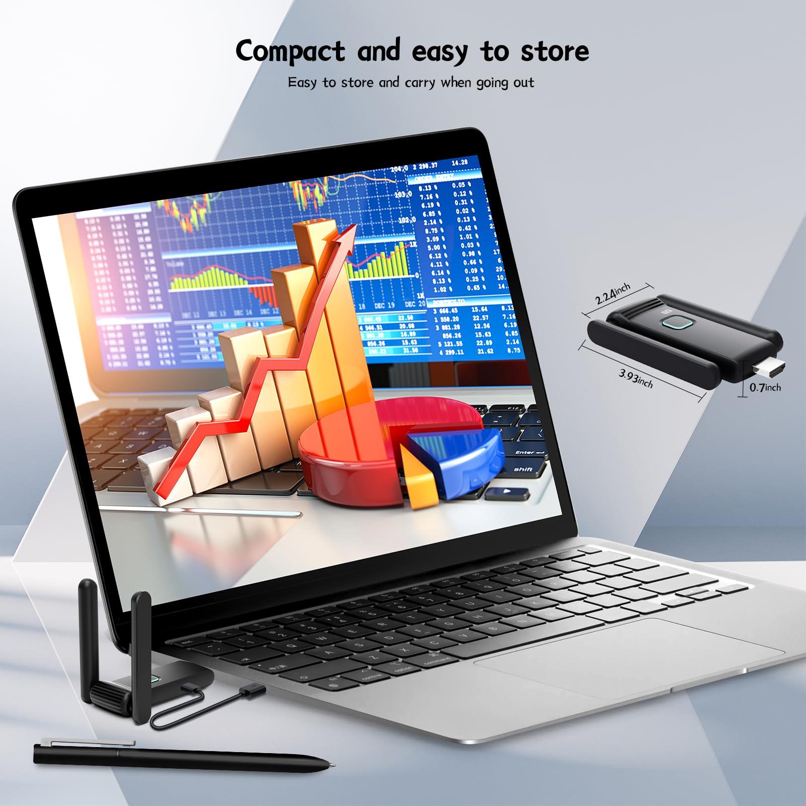 YUYUNLOMN Wireless HDMI 2 Receivers and Transmitter,Up to 6 RXs,No Hot,Plug and Play,2.4/5.8GHz Wirelessly Stream to Multiple Screens,50M/165FT,Wireless HDMI Splitter for TV/DSLR Camera/Projector/Laptop/Switch