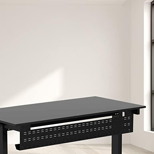 S Stand Up Desk Store Stand Up Desk Store Under Desk Cable Management Tray Black Horizontal Computer Cord Raceway and Modesty Panel (Black, 39")