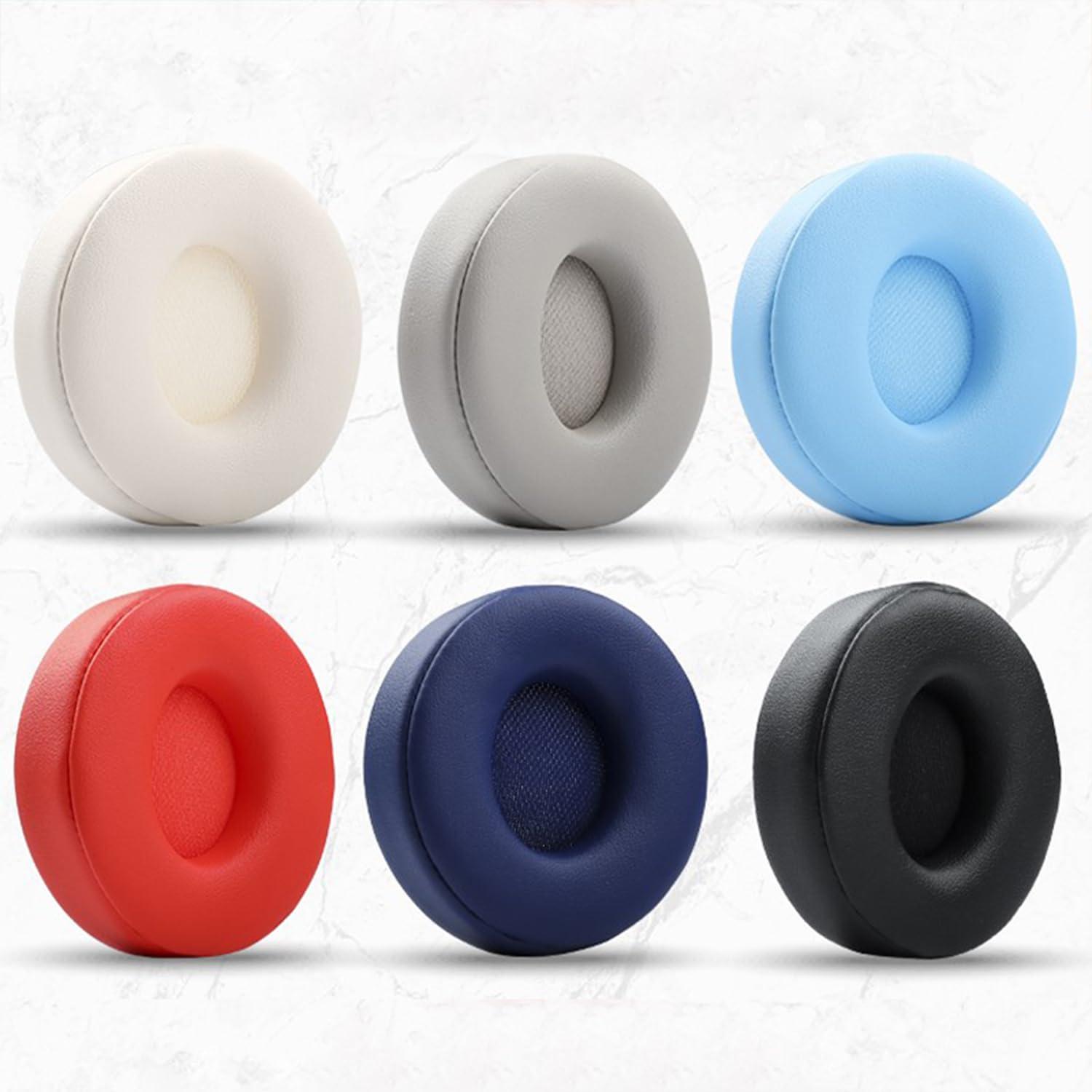 Adhiper Solo Pro Replacement Earpads Protein Leather Replacement Ear Pads Ear Cushion is Compatible with Beats Solo Pro Headphones (White)