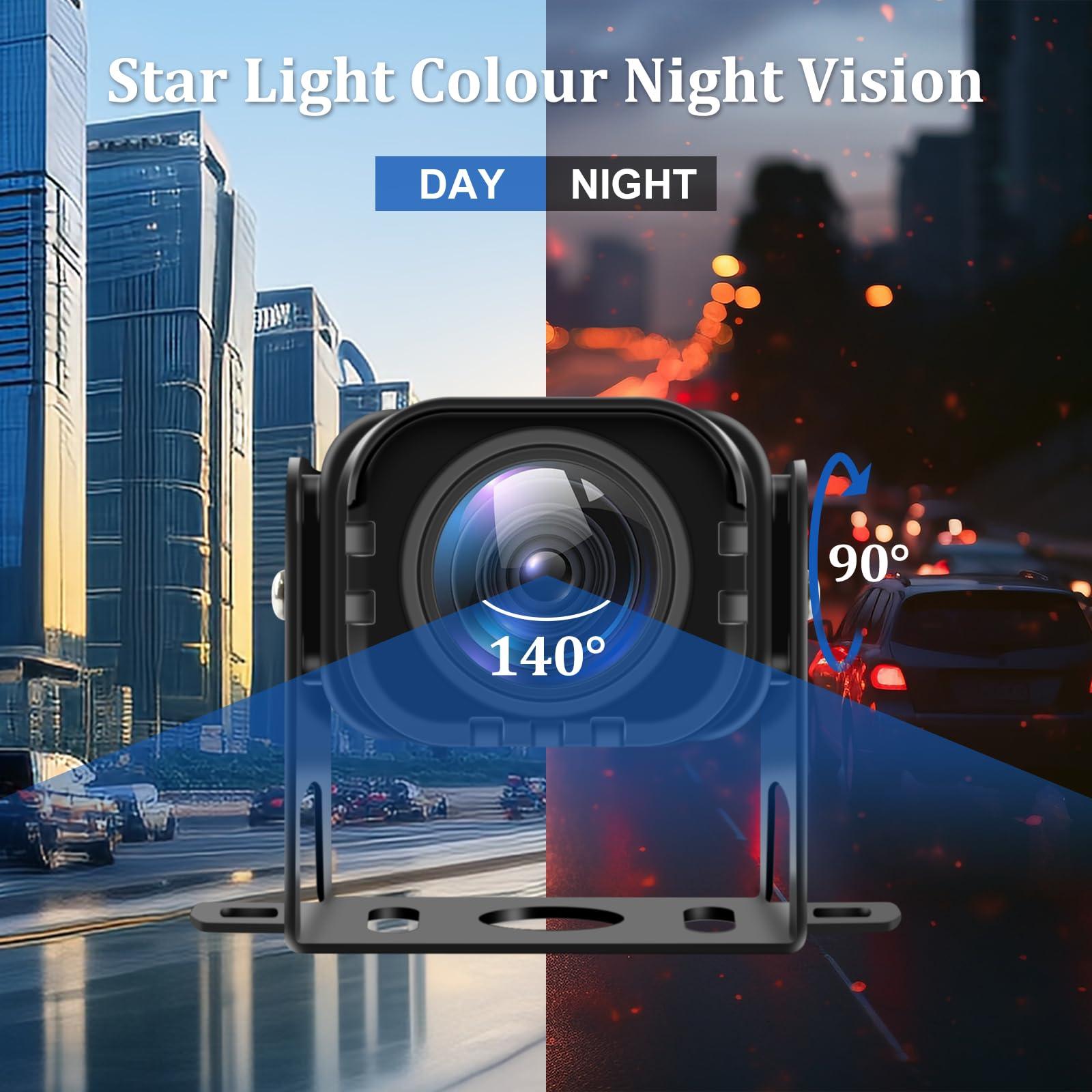 VEKOOTO 4K Backup Camera System with 10.36\" IPS 5-Channel Touch Screen Monitor Rear Side View 5 AHD Camera DVR Recording Backup Heavy Duty Camera for Truck Bus RV Trailer Semi Box EH5 VEKOOTO