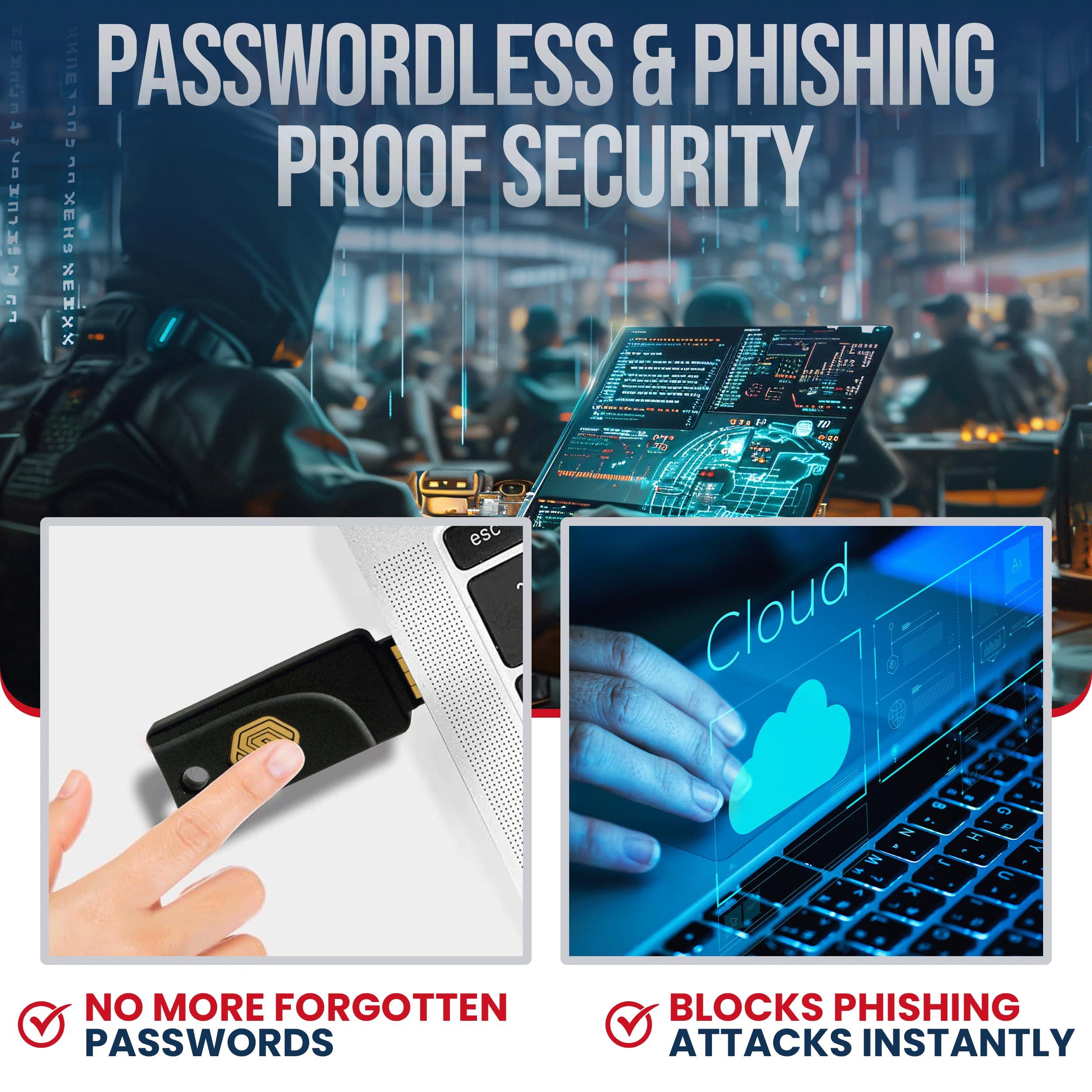 GoTrustID GoTrust Idem Key  A, IP68 Waterproof, Multi-Protocol Two-Factor Authentication Security Key, USB-A/NFC, FIDO L2 Certified - Safeguard Your Online Accounts