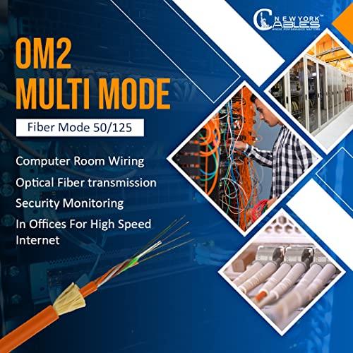 NewYork Cables NewYork Cables Fiber Patch Cable | SC to SC Multimode Duplex OM2 50/125 Jumper Cord | 5M (16.4ft) 10gb Fiber Optic Cable (Orange)