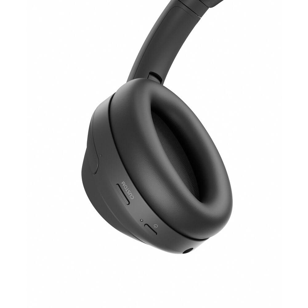 Sony Sony WH-1000XM4 Wireless Noise-Canceling Over-Ear Headphones (Black) with Mic for Phone-Call and Voice Control (WH1000XM4/B) + Headphone Stand + USB Adapter