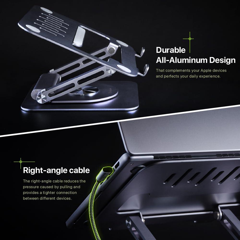 ADAM ELEMENTS ADAM elements USB-C Stand Pro/Laptop Docking Station CASA Hub Stand Pro 6in1 Multiport Stand Hub for M2/M1 Mac, iPad & Laptop Series- USB-C Host, USB-A x2, USB-C PD, HDMI, RJ45