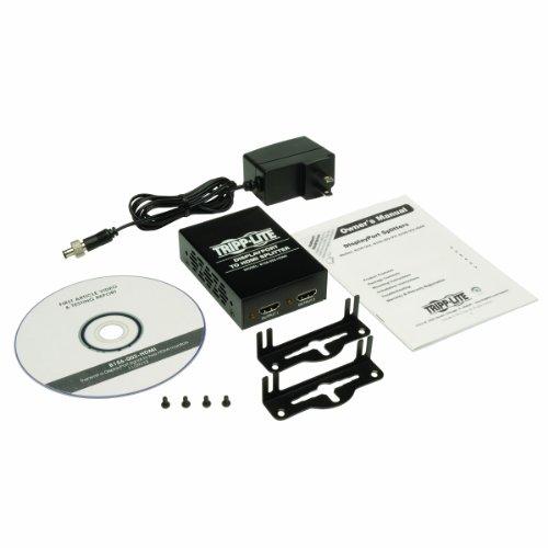 Tripp Lite Tripp Lite 2-Port DisplayPort 1.2 to HDMI Multi-Stream Transport (MST) Hub, 3840x2160 4K x 2K @ 24/30Hz (B156-002-HDMI),Black