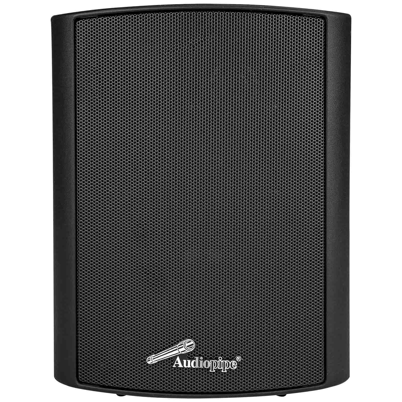Audiopipe Audiopipe 4 2-Way Indoor/Outdoor Weatherproof Loudspeaker (ODP-423BK), Black, Monitor Speaker, 2-Way, 60 Watts, 8 Ohms, Long-Lasting, Music-Responsive LED Lighting (Sold in Pairs)